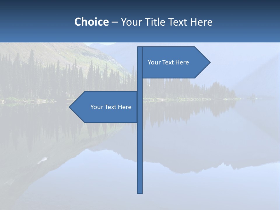 Western Landscape Mountains Symmetry PowerPoint Template