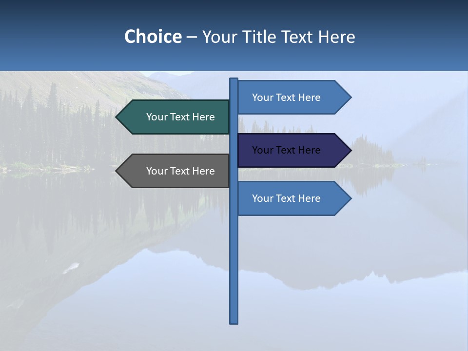 Western Landscape Mountains Symmetry PowerPoint Template