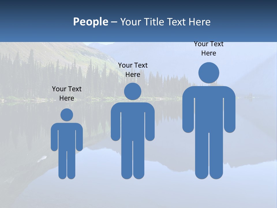 Western Landscape Mountains Symmetry PowerPoint Template