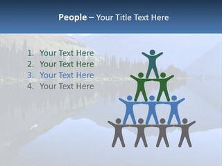 Western Landscape Mountains Symmetry PowerPoint Template