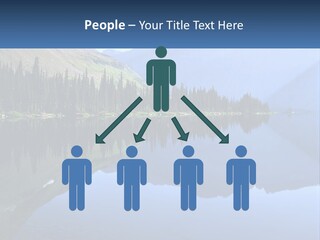 Western Landscape Mountains Symmetry PowerPoint Template