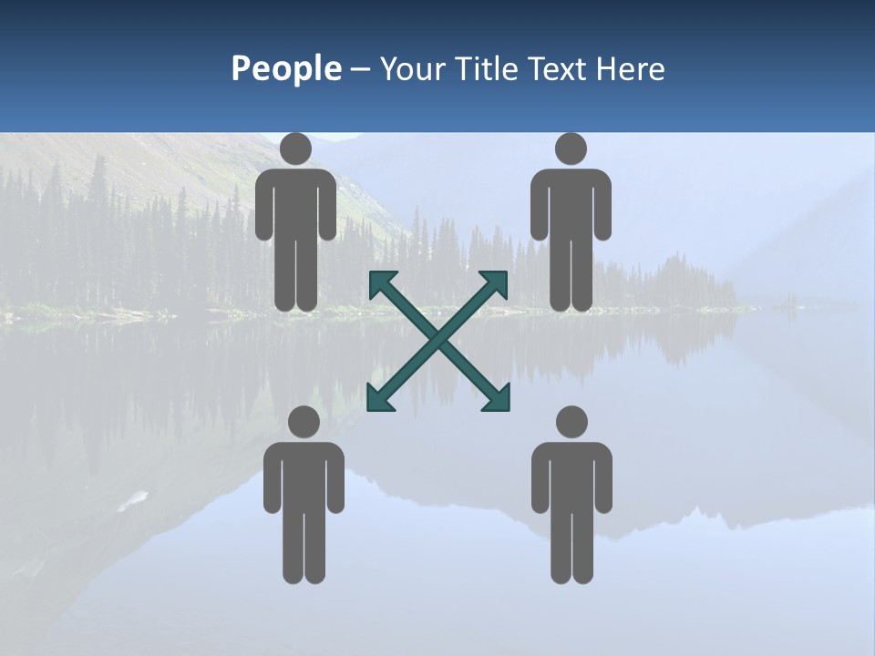 Western Landscape Mountains Symmetry PowerPoint Template