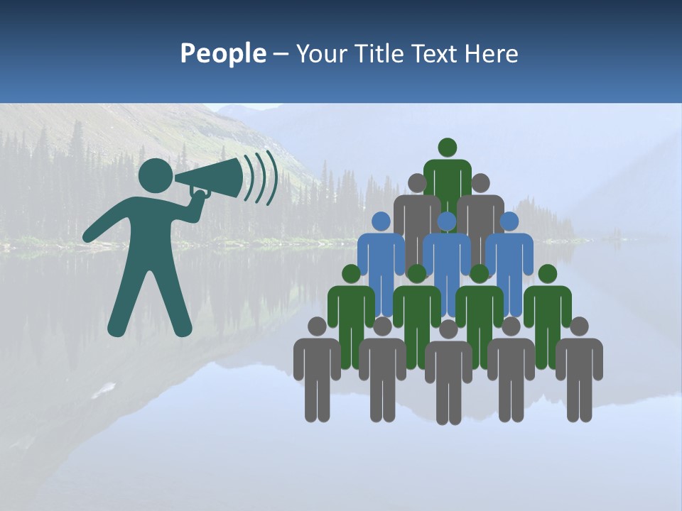 Western Landscape Mountains Symmetry PowerPoint Template