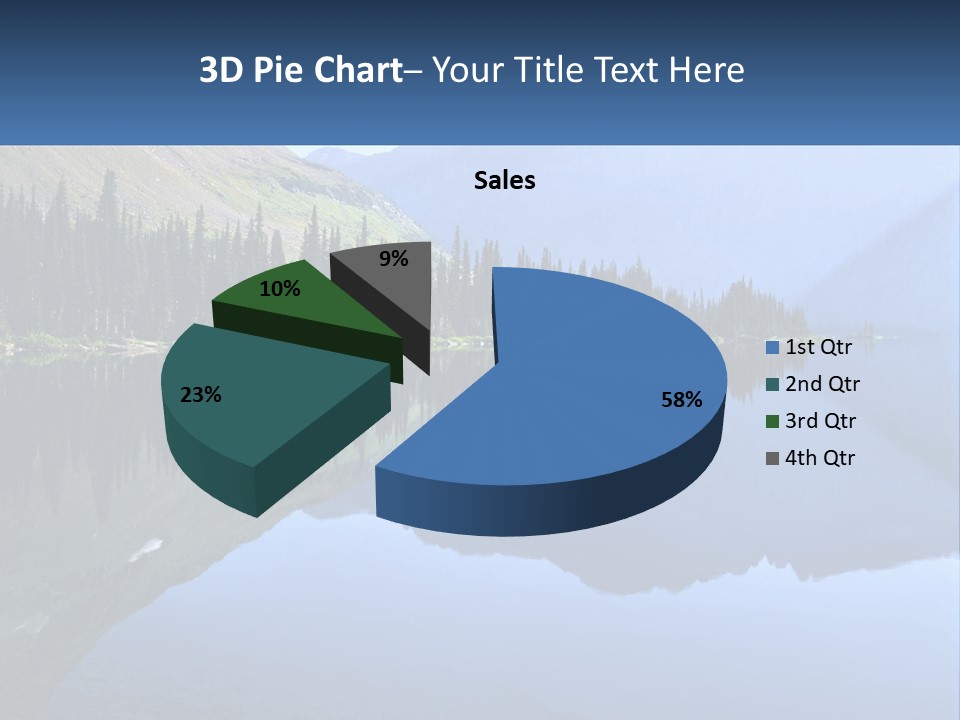 Western Landscape Mountains Symmetry PowerPoint Template