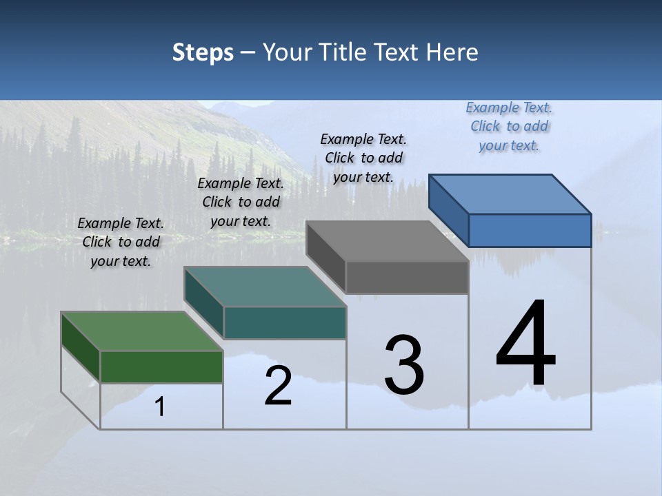 Western Landscape Mountains Symmetry PowerPoint Template
