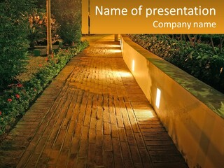 Brick Colonial Path PowerPoint Template