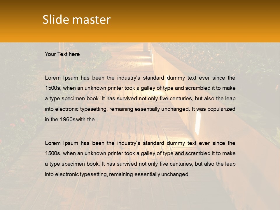 Brick Colonial Path PowerPoint Template