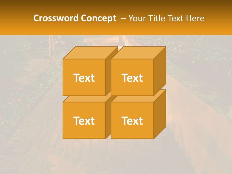 Brick Colonial Path PowerPoint Template