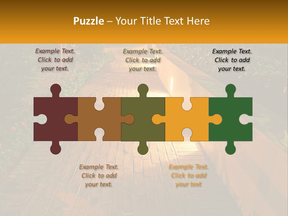 Brick Colonial Path PowerPoint Template