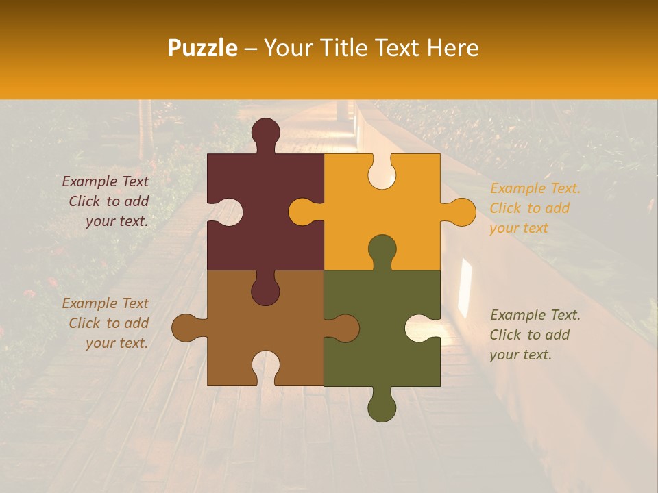 Brick Colonial Path PowerPoint Template