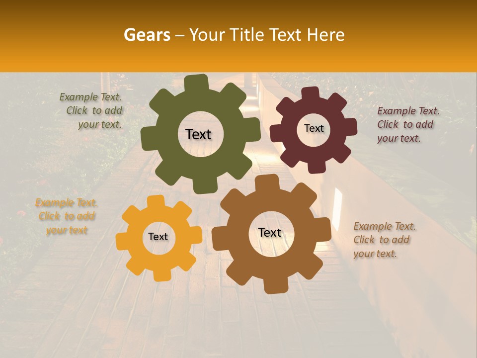 Brick Colonial Path PowerPoint Template