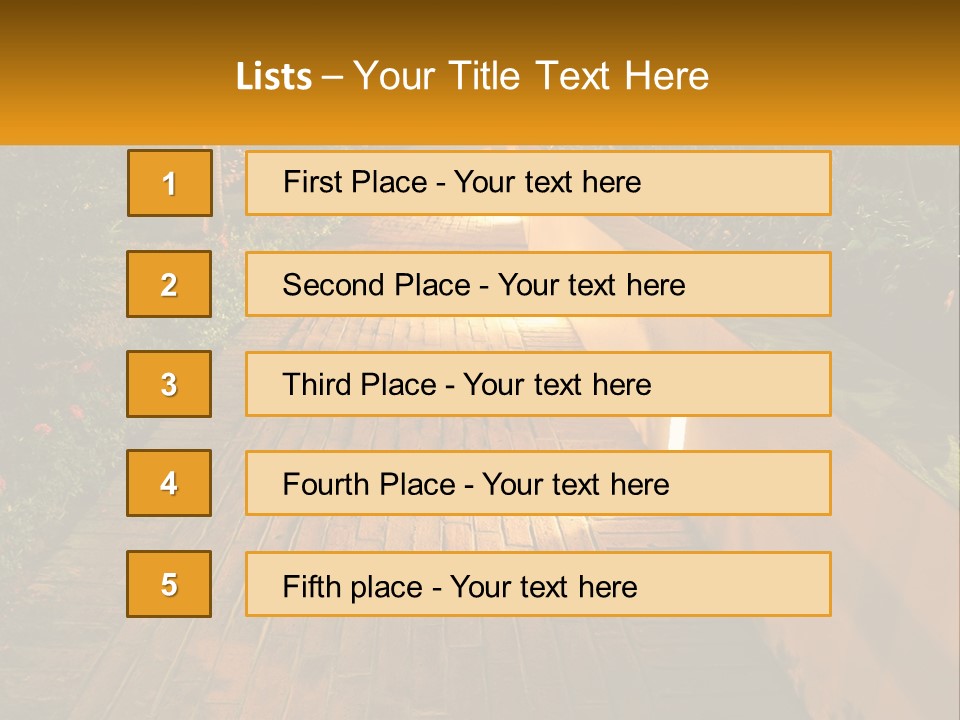 Brick Colonial Path PowerPoint Template