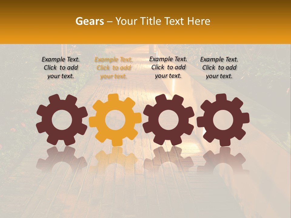 Brick Colonial Path PowerPoint Template