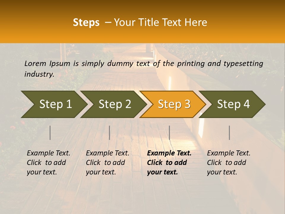 Brick Colonial Path PowerPoint Template