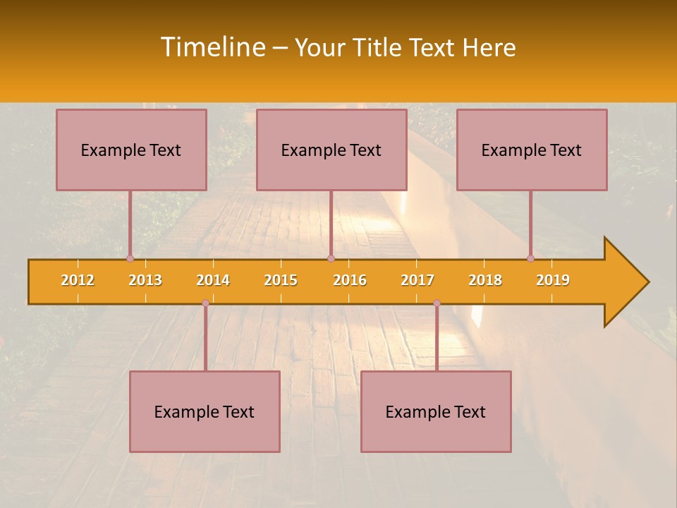 Brick Colonial Path PowerPoint Template