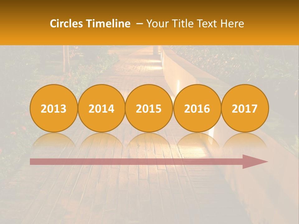 Brick Colonial Path PowerPoint Template
