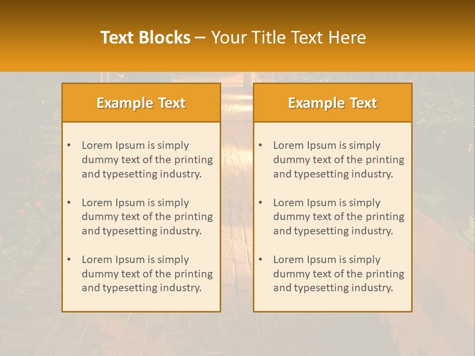 Brick Colonial Path PowerPoint Template