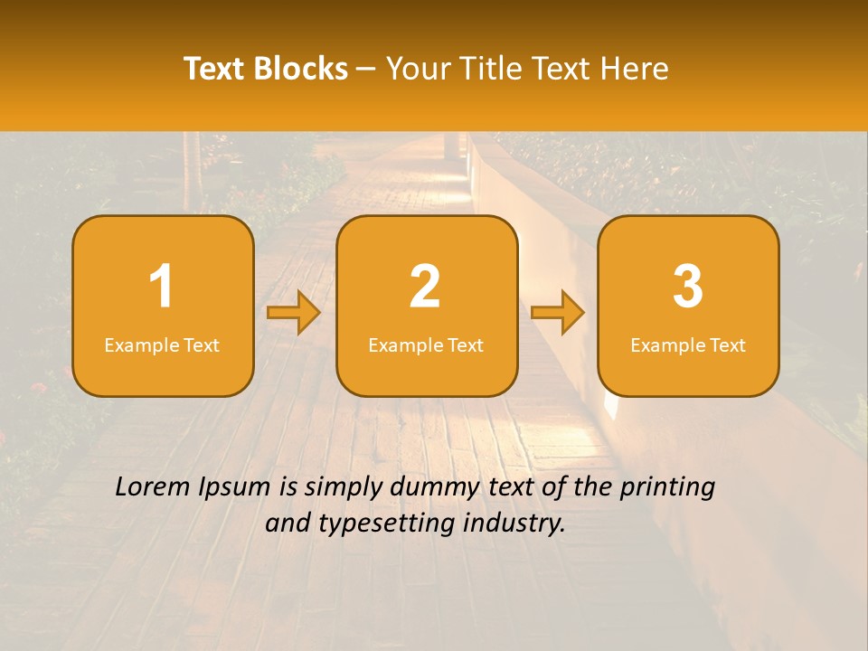 Brick Colonial Path PowerPoint Template