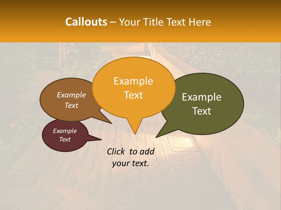 Brick Colonial Path PowerPoint Template