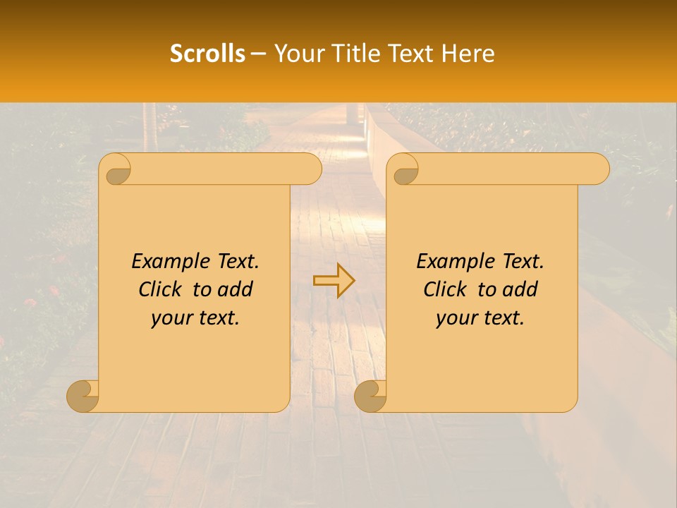 Brick Colonial Path PowerPoint Template