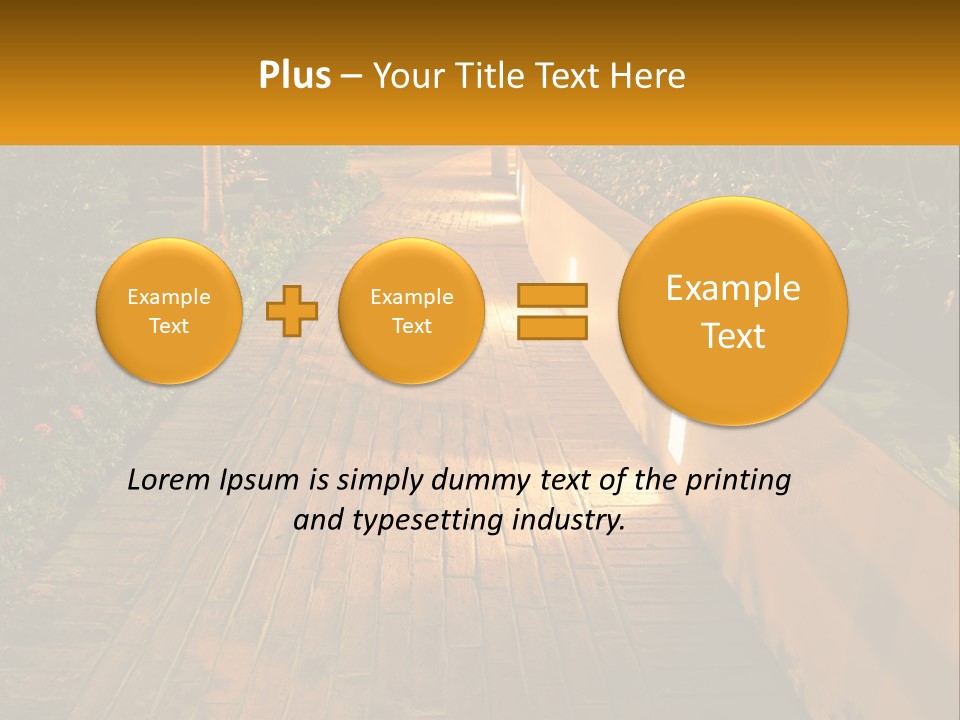 Brick Colonial Path PowerPoint Template