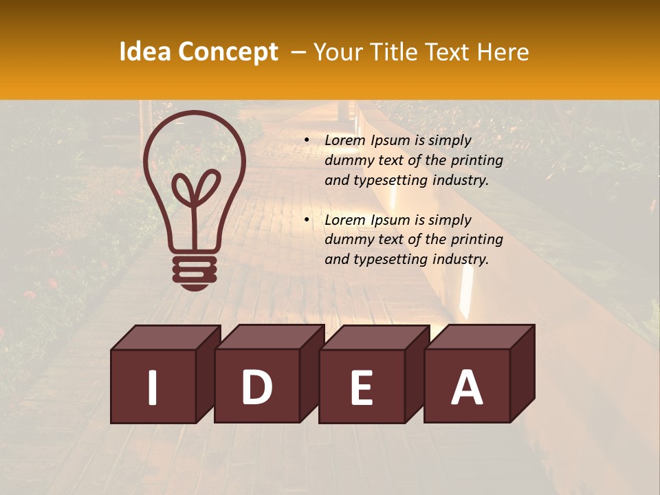 Brick Colonial Path PowerPoint Template