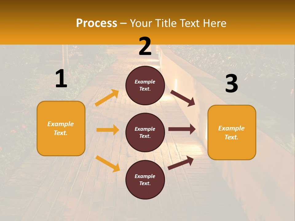 Brick Colonial Path PowerPoint Template