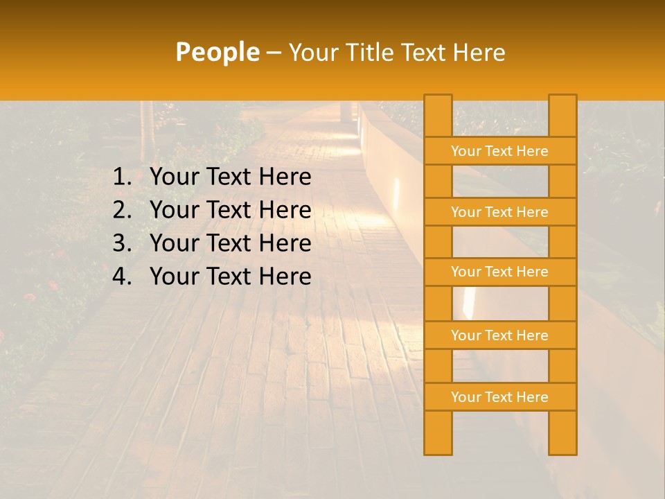 Brick Colonial Path PowerPoint Template