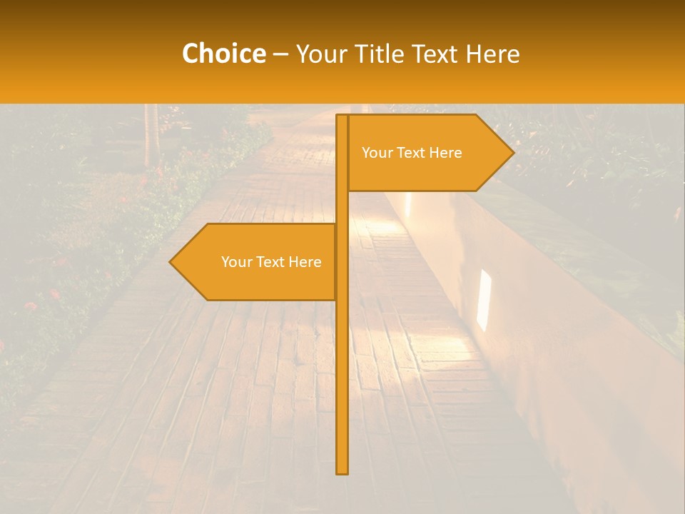 Brick Colonial Path PowerPoint Template