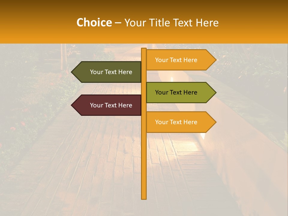 Brick Colonial Path PowerPoint Template