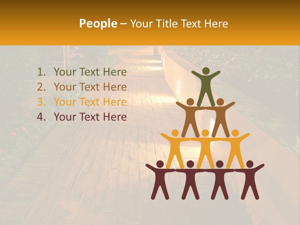 Brick Colonial Path PowerPoint Template