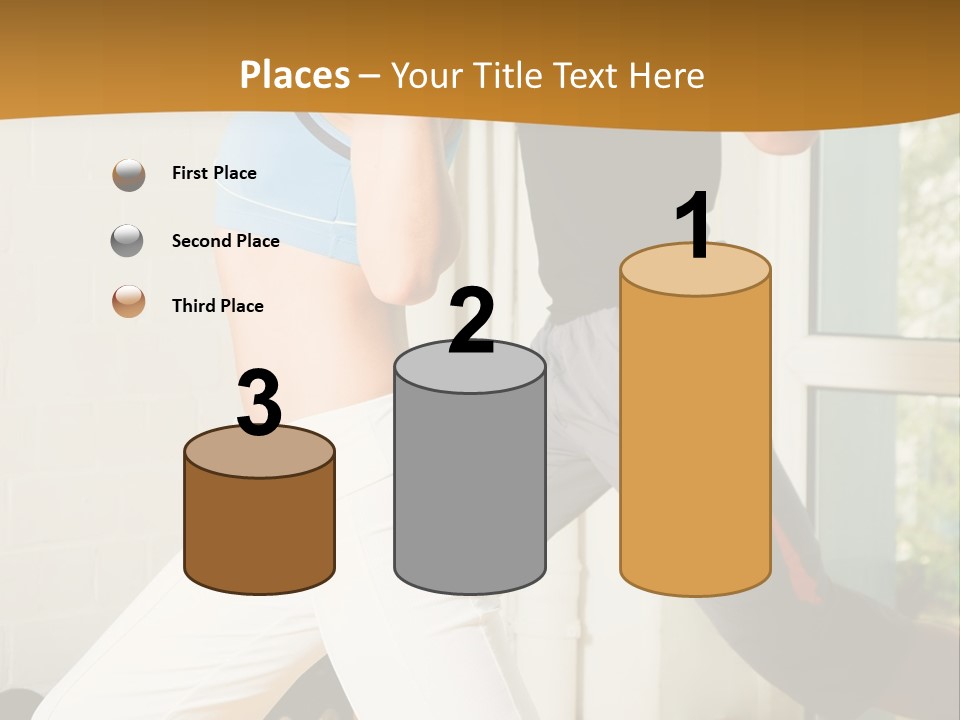 Dumbbell Strength Woman PowerPoint Template