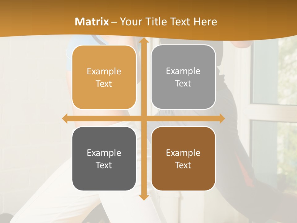 Dumbbell Strength Woman PowerPoint Template