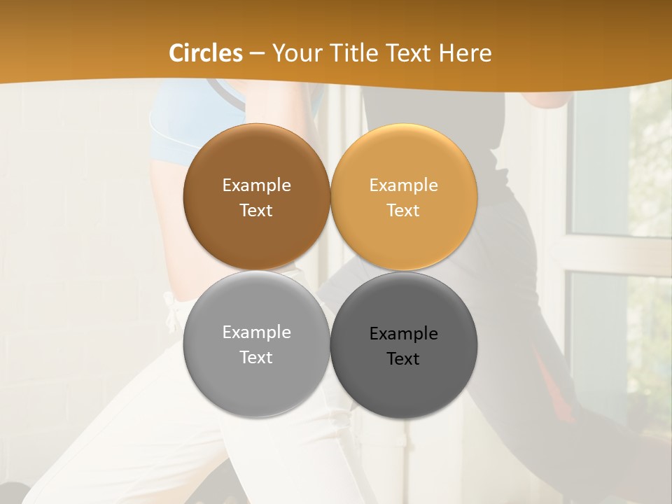 Dumbbell Strength Woman PowerPoint Template