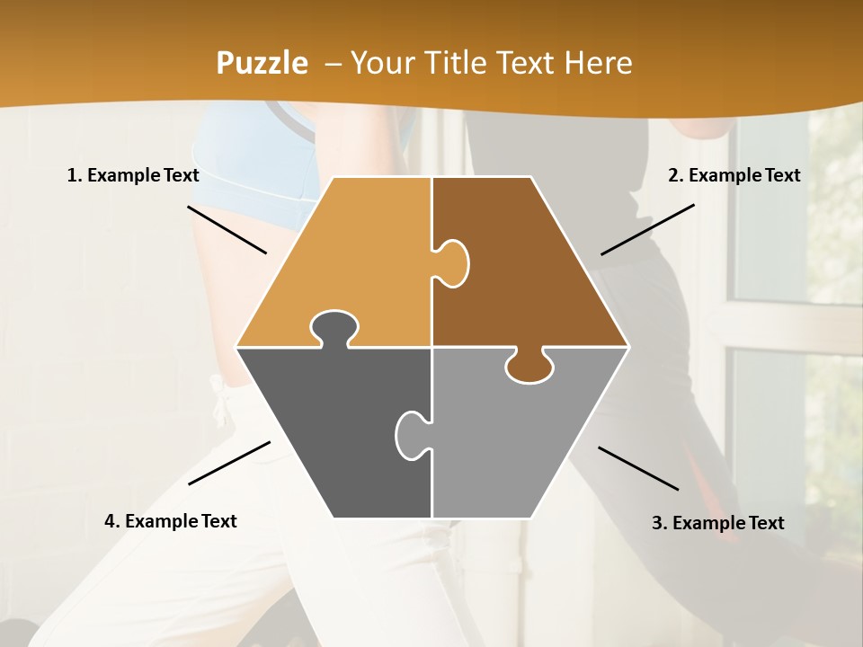 Dumbbell Strength Woman PowerPoint Template