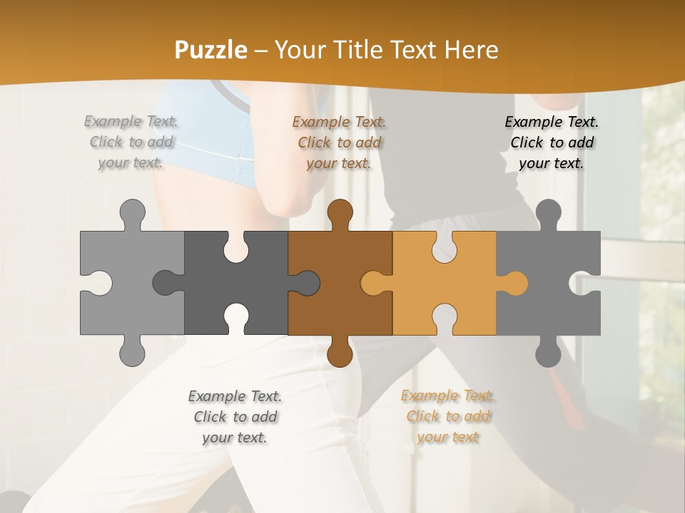 Dumbbell Strength Woman PowerPoint Template