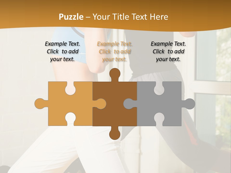 Dumbbell Strength Woman PowerPoint Template