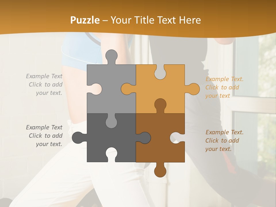 Dumbbell Strength Woman PowerPoint Template