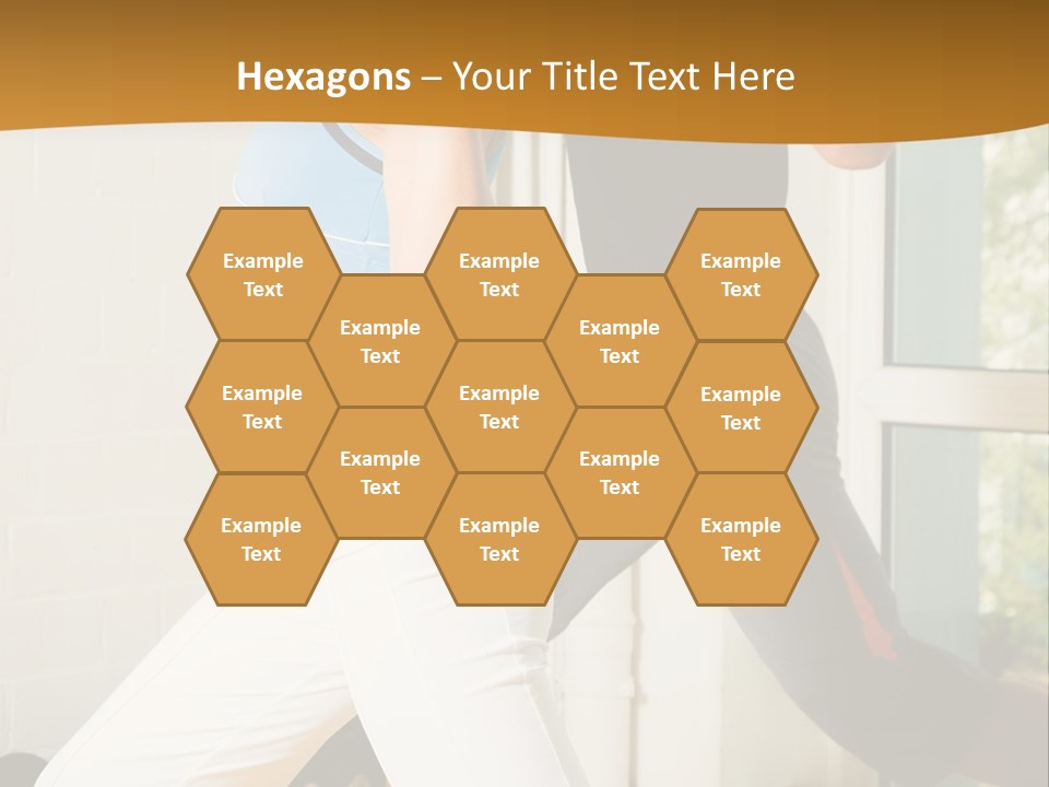 Dumbbell Strength Woman PowerPoint Template