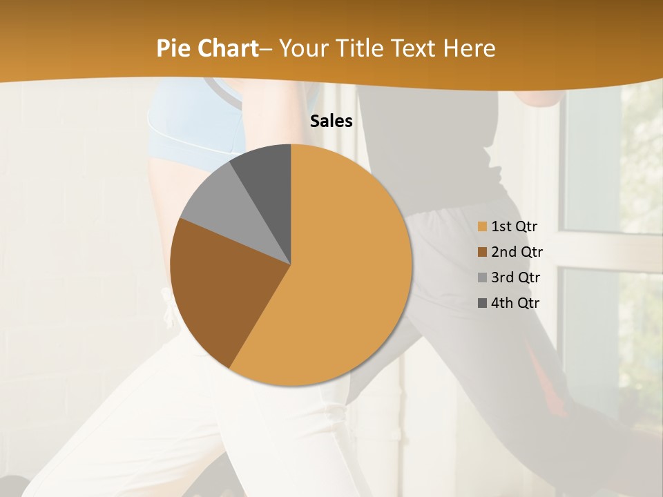 Dumbbell Strength Woman PowerPoint Template