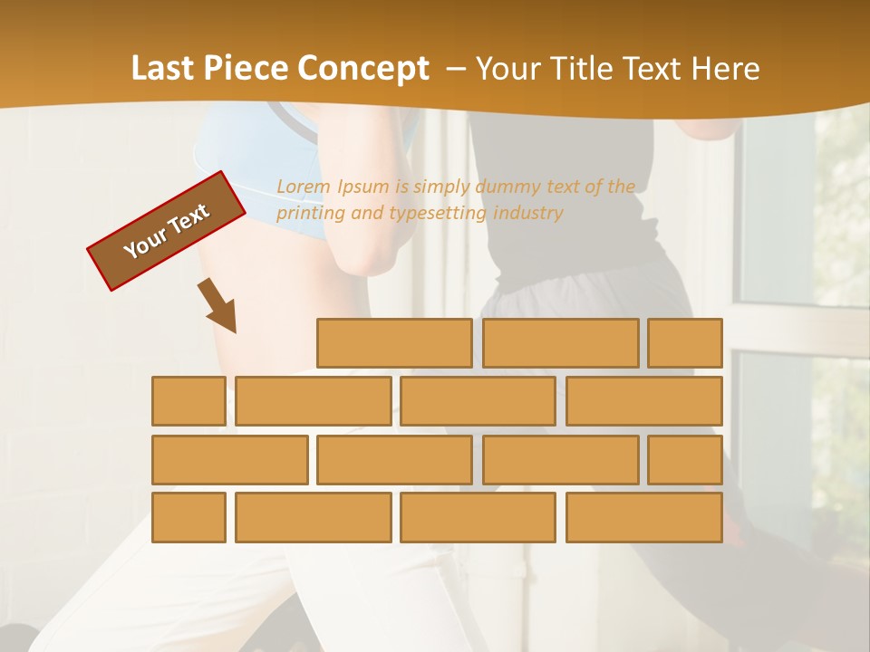 Dumbbell Strength Woman PowerPoint Template