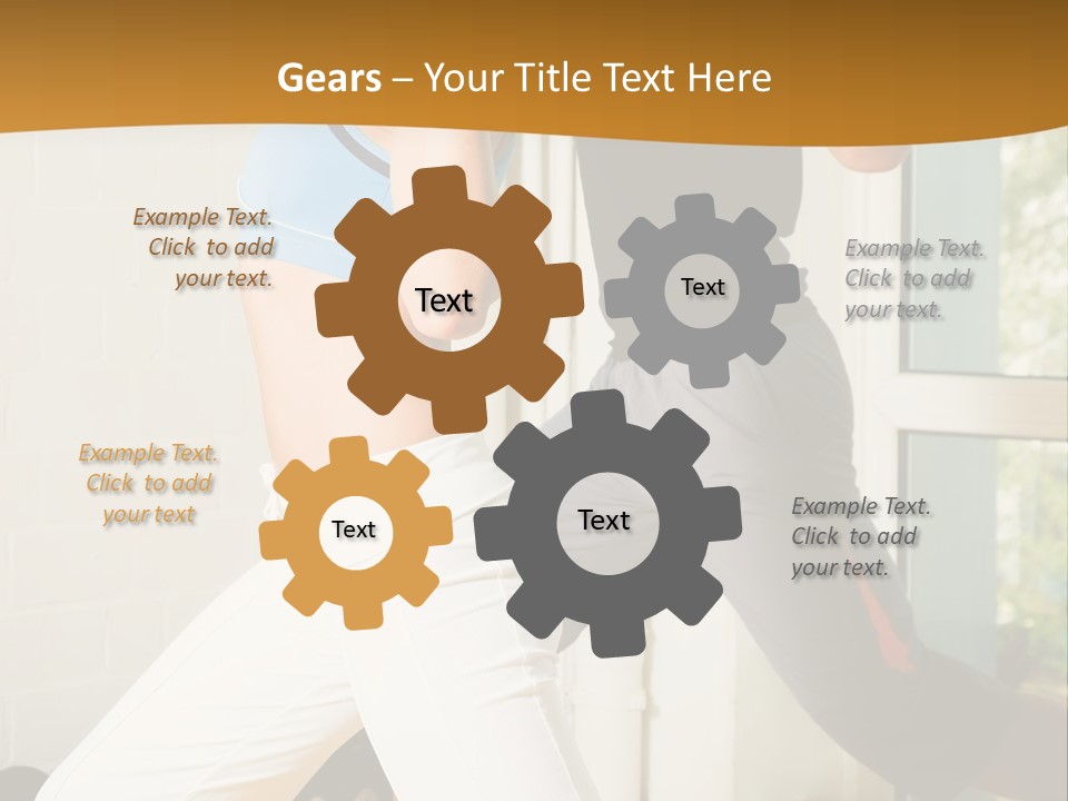 Dumbbell Strength Woman PowerPoint Template