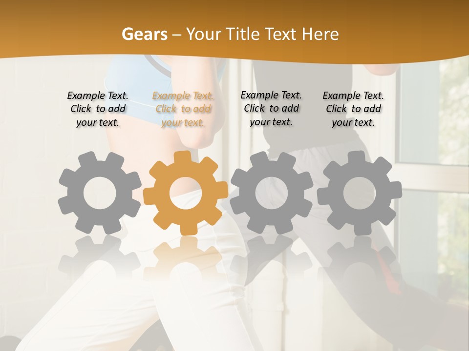 Dumbbell Strength Woman PowerPoint Template