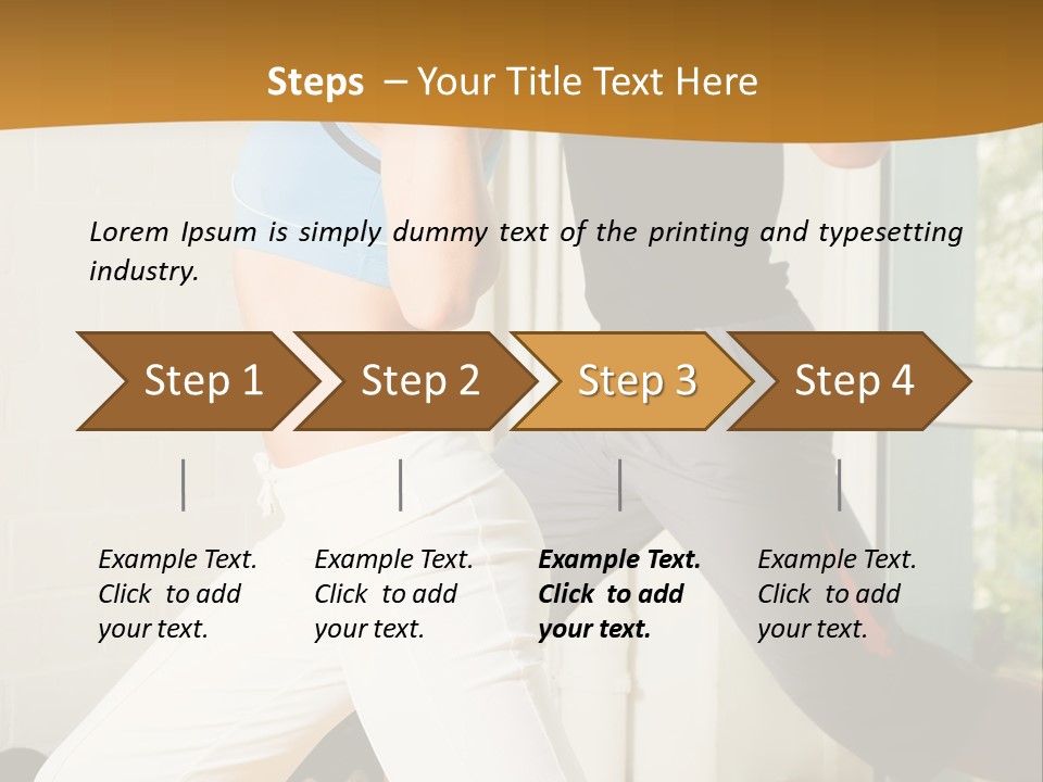 Dumbbell Strength Woman PowerPoint Template