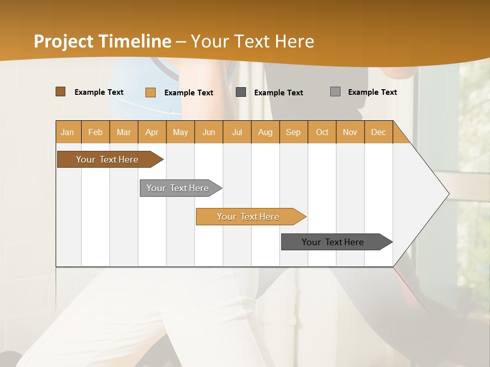 Dumbbell Strength Woman PowerPoint Template