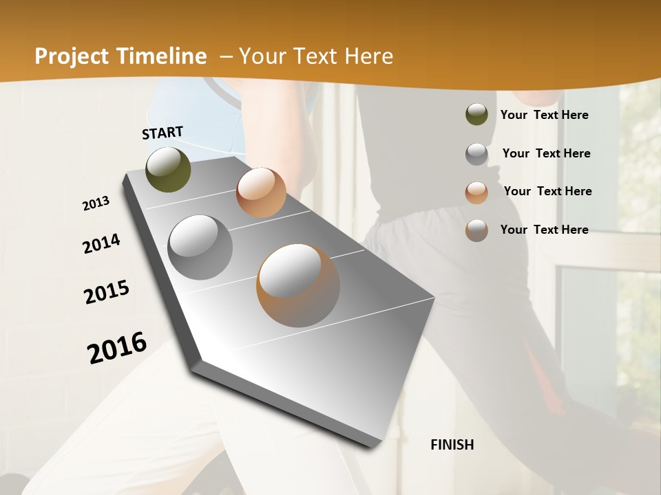 Dumbbell Strength Woman PowerPoint Template