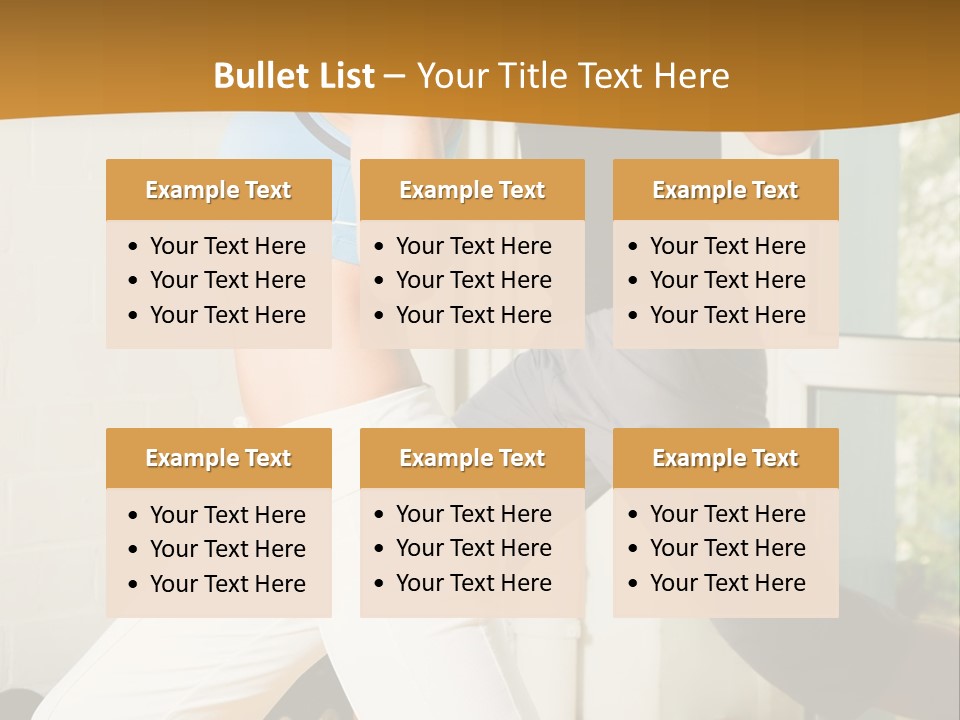 Dumbbell Strength Woman PowerPoint Template