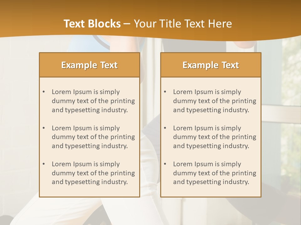 Dumbbell Strength Woman PowerPoint Template
