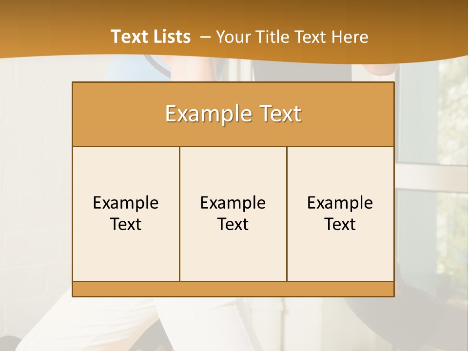 Dumbbell Strength Woman PowerPoint Template