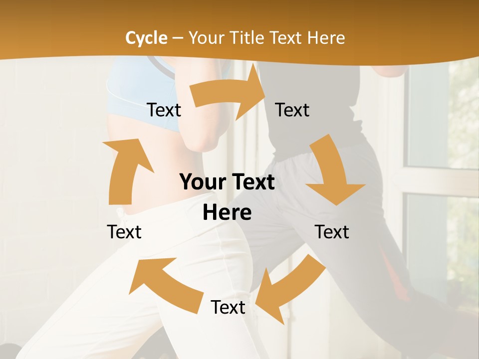 Dumbbell Strength Woman PowerPoint Template